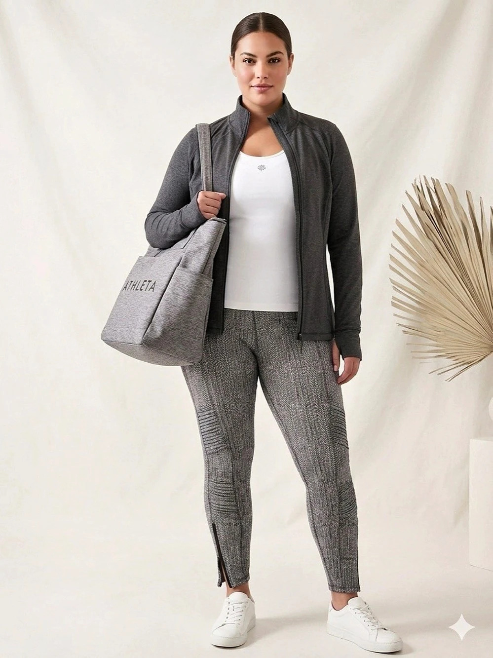 Athleta Delancey Textured Moto Tight Braiden Black Plus Size- 2X